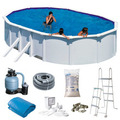 Gre poolpakke oval 25323 liter hvid - Swim & Fun